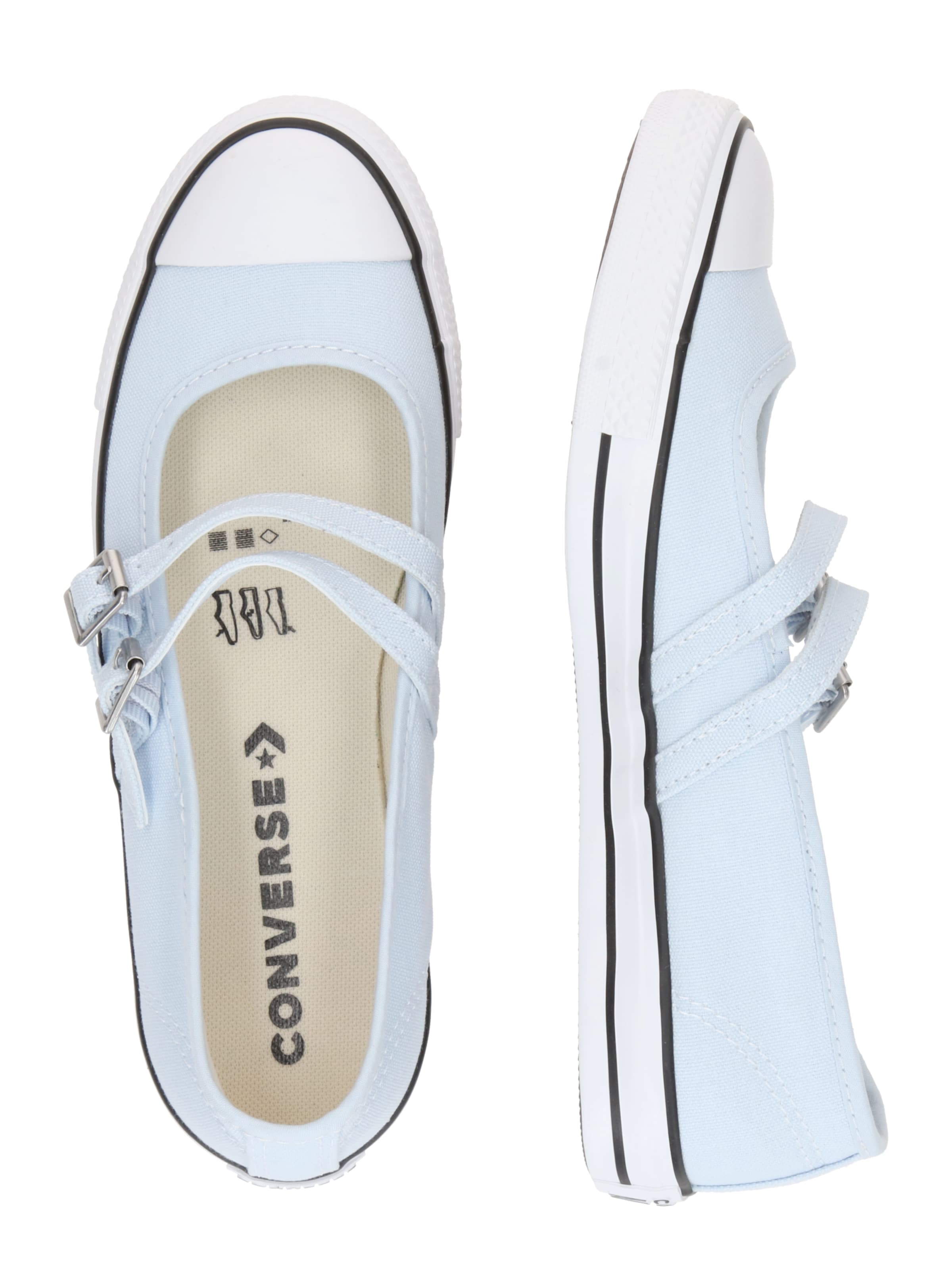 CONVERSE Ballerinasko med rem 'CHUCK TAYLOR ALL STAR' i blå