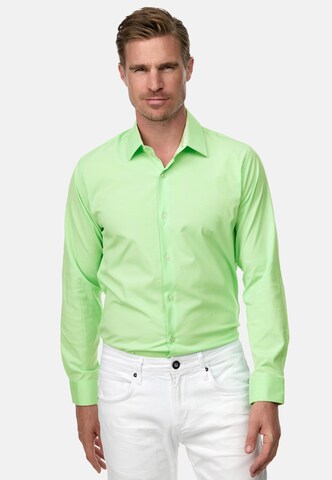 Rusty Neal Slim fit Overhemd in Groen: voorkant