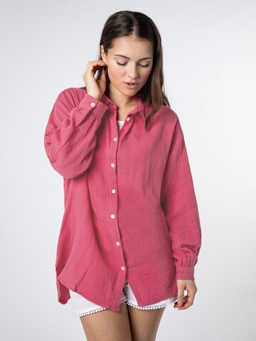 Sublevel Blouse in Roze: voorkant