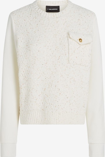 Karl Lagerfeld Pulover u svijetlobež / bijela, Pregled proizvoda