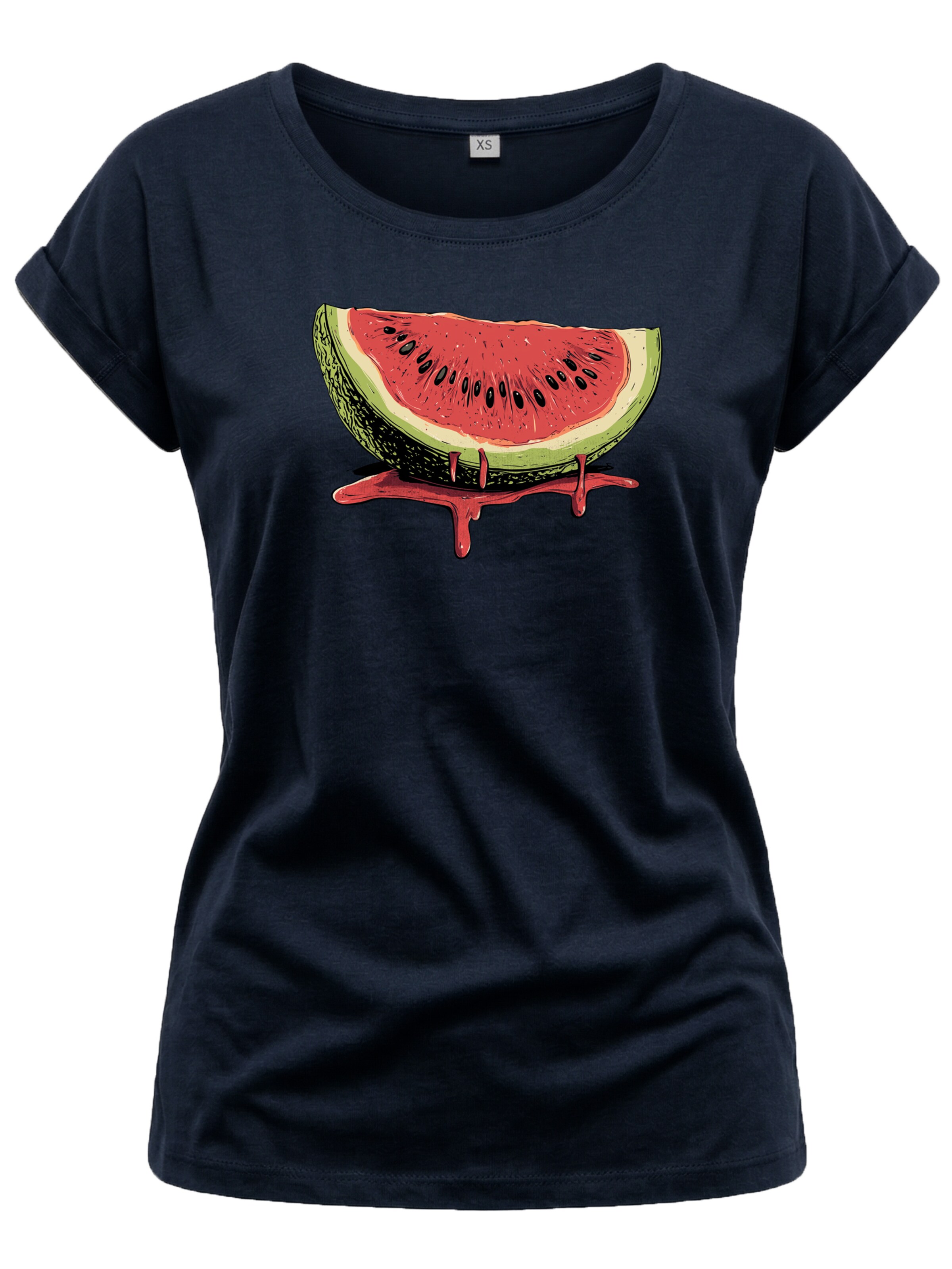 MAKAYA Shirt 'Watermelon' in Blue: front