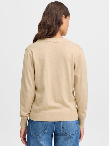 ICHI Gebreid vest in Beige