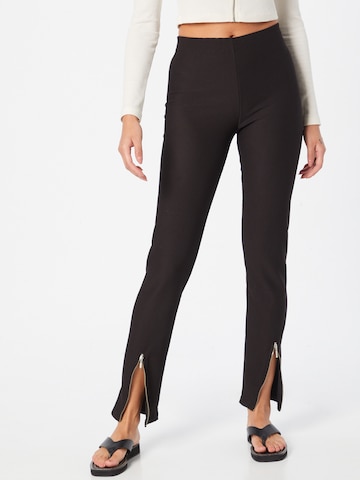 PIECES Skinny Pants 'Bastiana' in Black: front