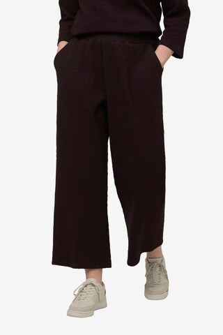 Ulla Popken Wide leg Broek in Bruin: voorkant