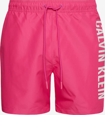 Calvin Klein Swimwear Zwemshorts 'Intense Power ' in Roze: voorkant