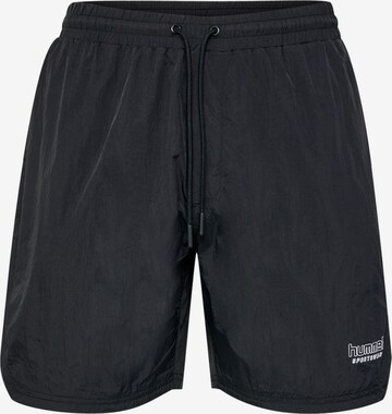 Hummel Regular Workout Pants in Black: front