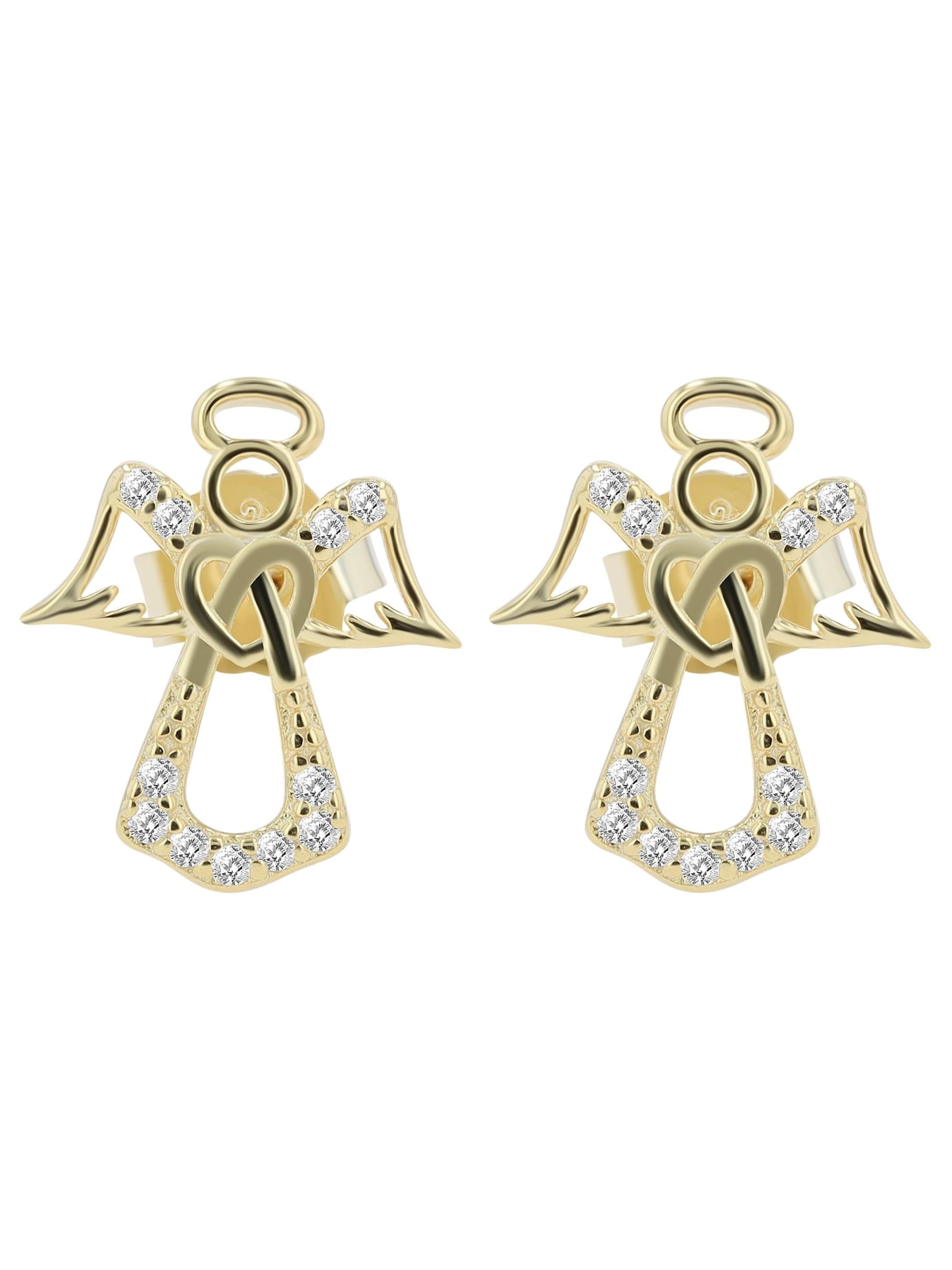 Akzent Earrings 'Naiara, 925 Sterlingsilber, langlebig' in Gold: front