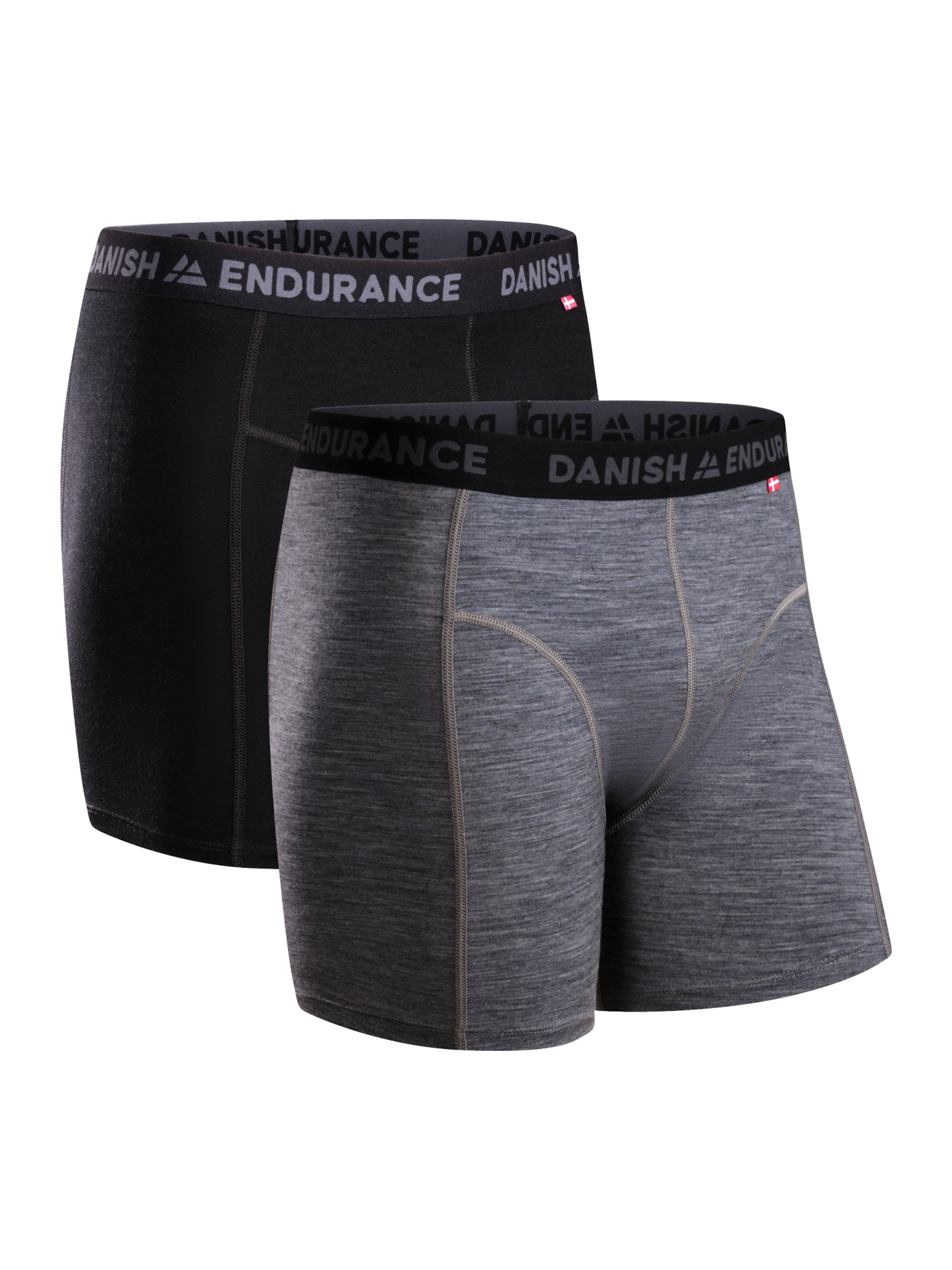 DANISH ENDURANCE Boksershorts 'Merino' i grå: forside