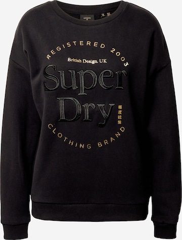 Superdry Sweatshirt in Zwart: voorkant