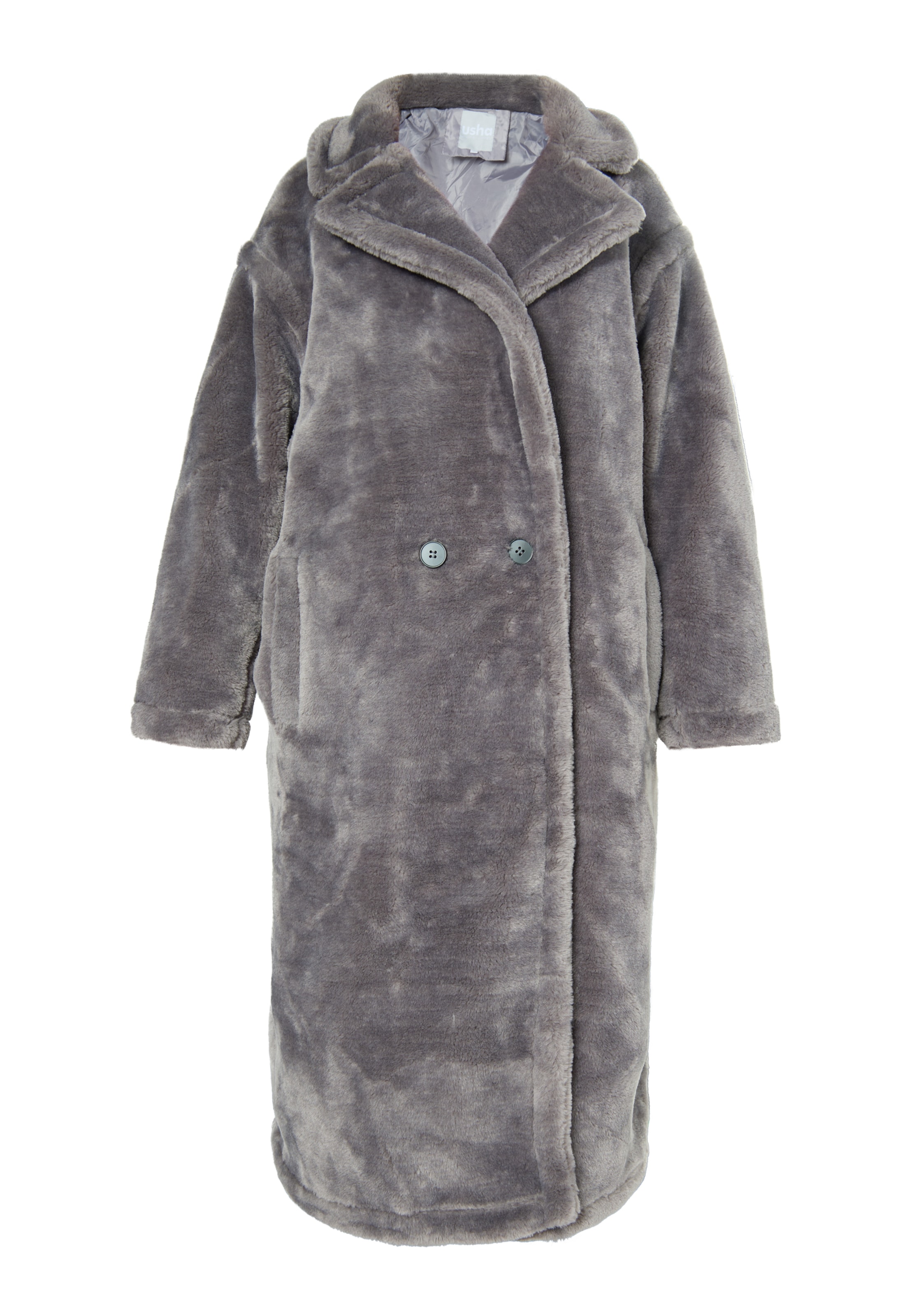 usha WHITE LABEL Зимно палто в сиво: отпред