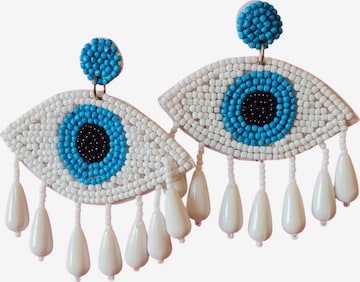 PfauGermany Earrings 'Evil Eye' in Blue: front