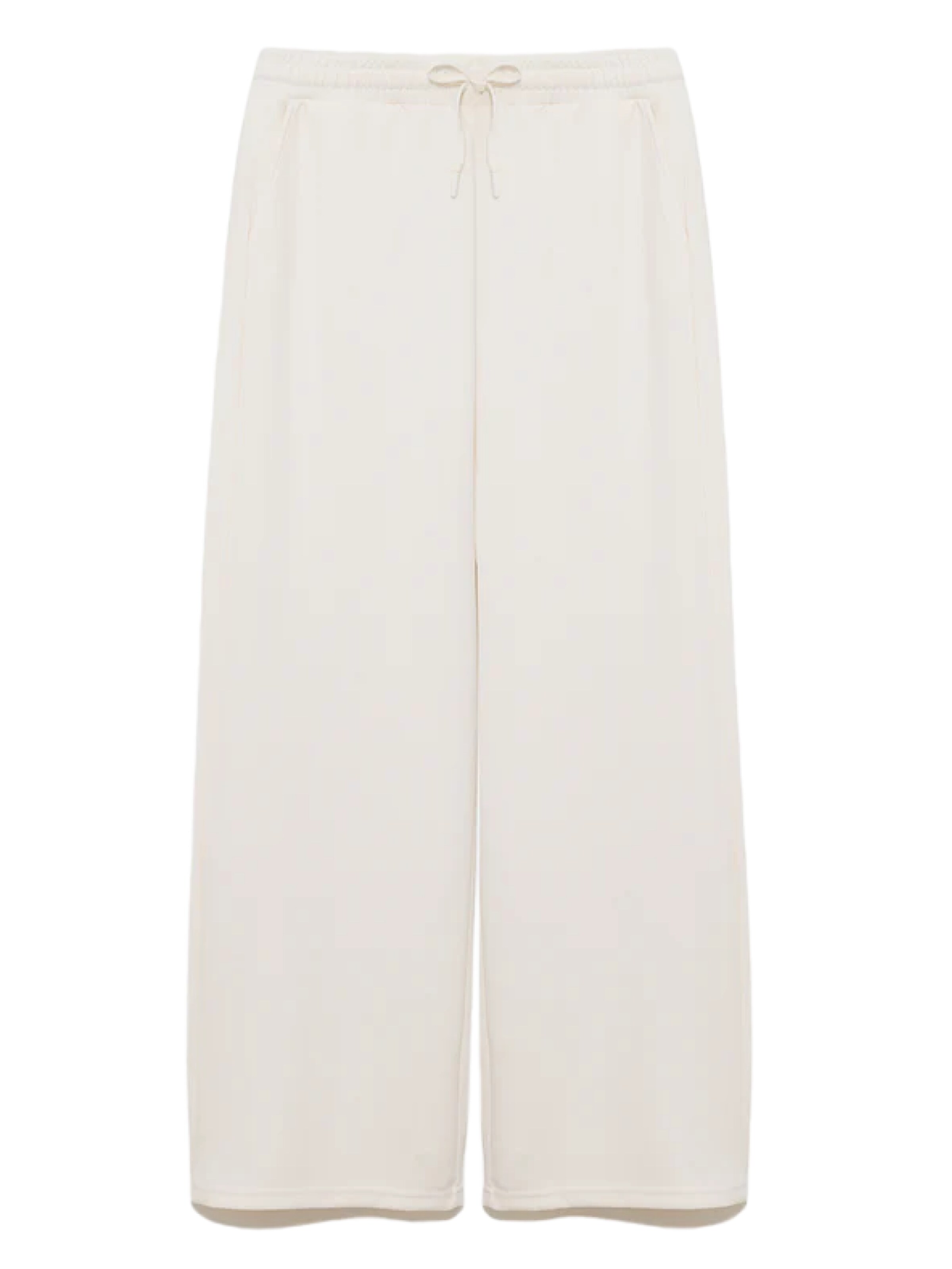 No Matter What Wide leg Broek in Beige: voorkant