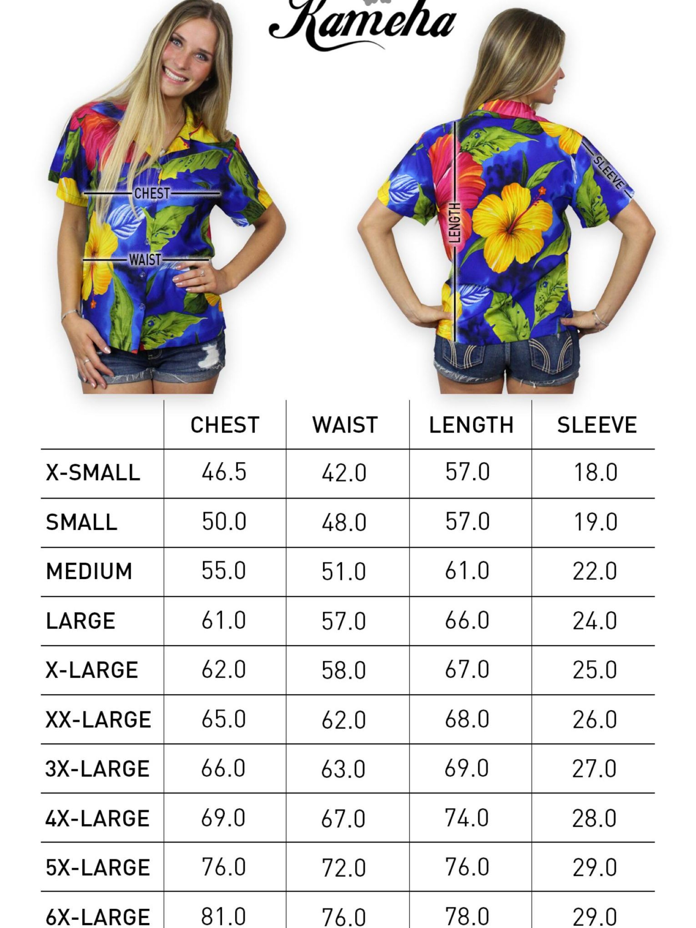 King Kameha Blouse 'Big Flower' in Blue