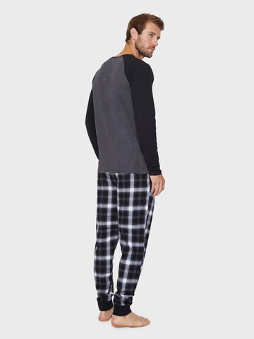 Threadbare Pyjama 'Hamilton' in Grau