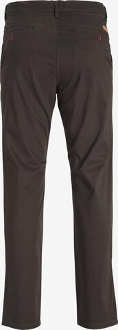 JACK & JONES - Regular Calças chino 'Ollie' em castanho