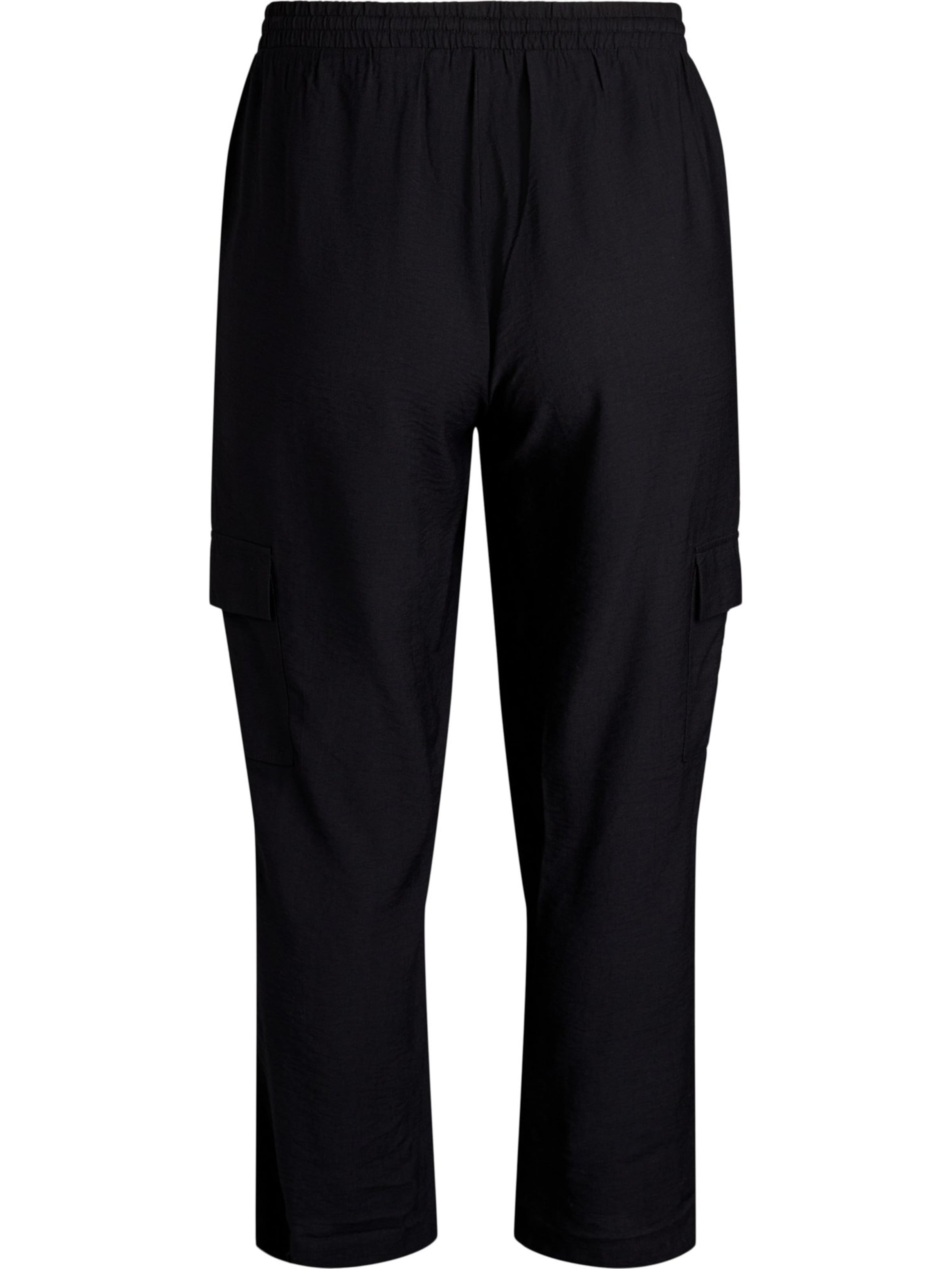 melns Zizzi Vaļīgs piegriezums Kargo bikses 'Cavilma'