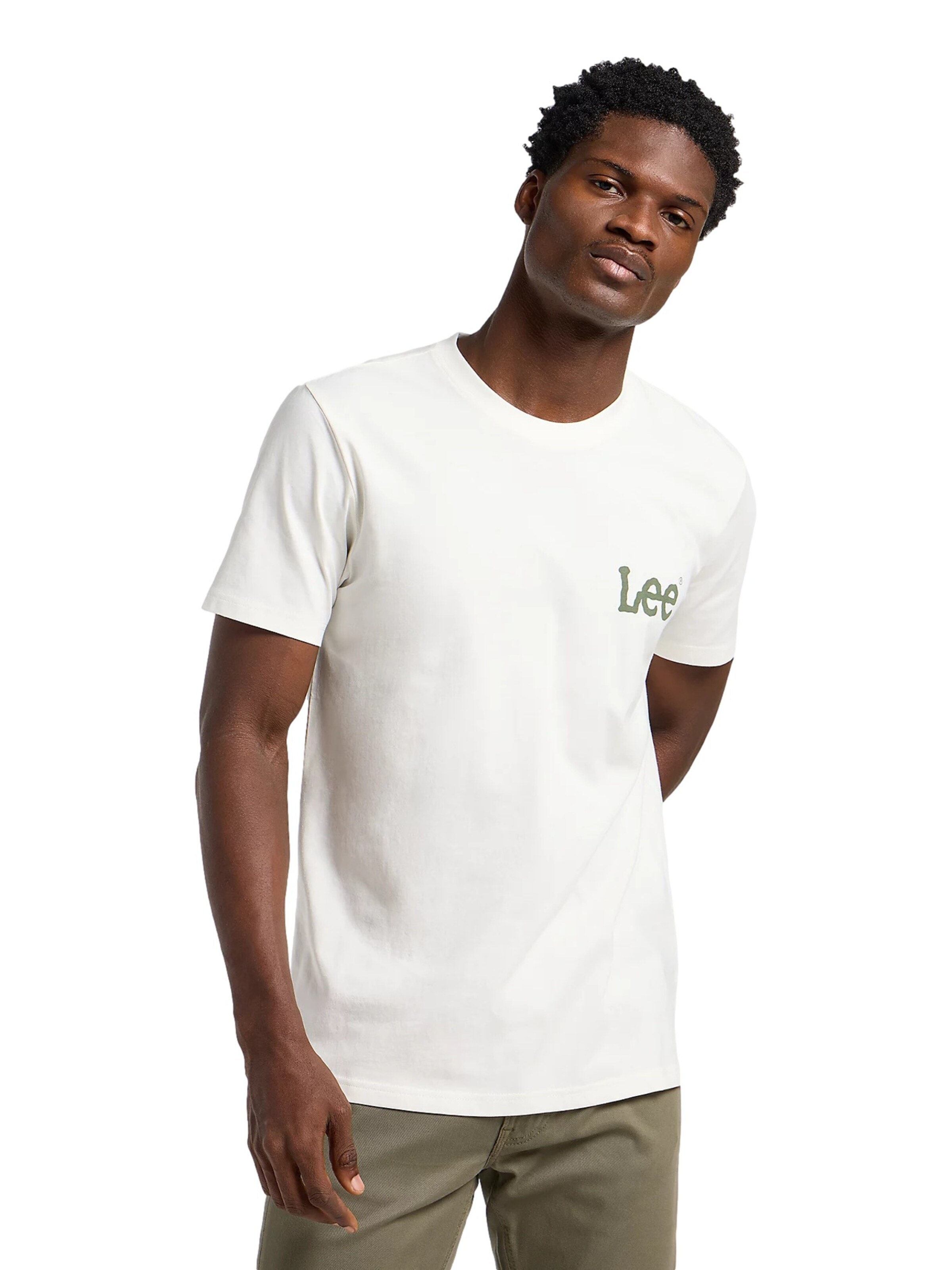 Maglietta 'Wobbly' di Lee in bianco: frontale