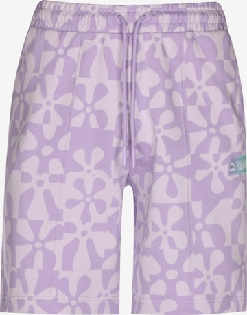 PUMA Loosefit Shorts 'Puma x Spongebob' in Lila: predná strana