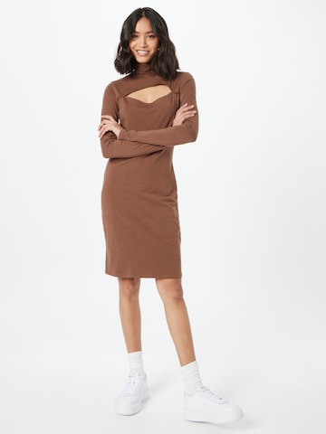 Urban Classics Dress in Brown: front