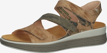 THINK! Strap Sandals in Brown: front