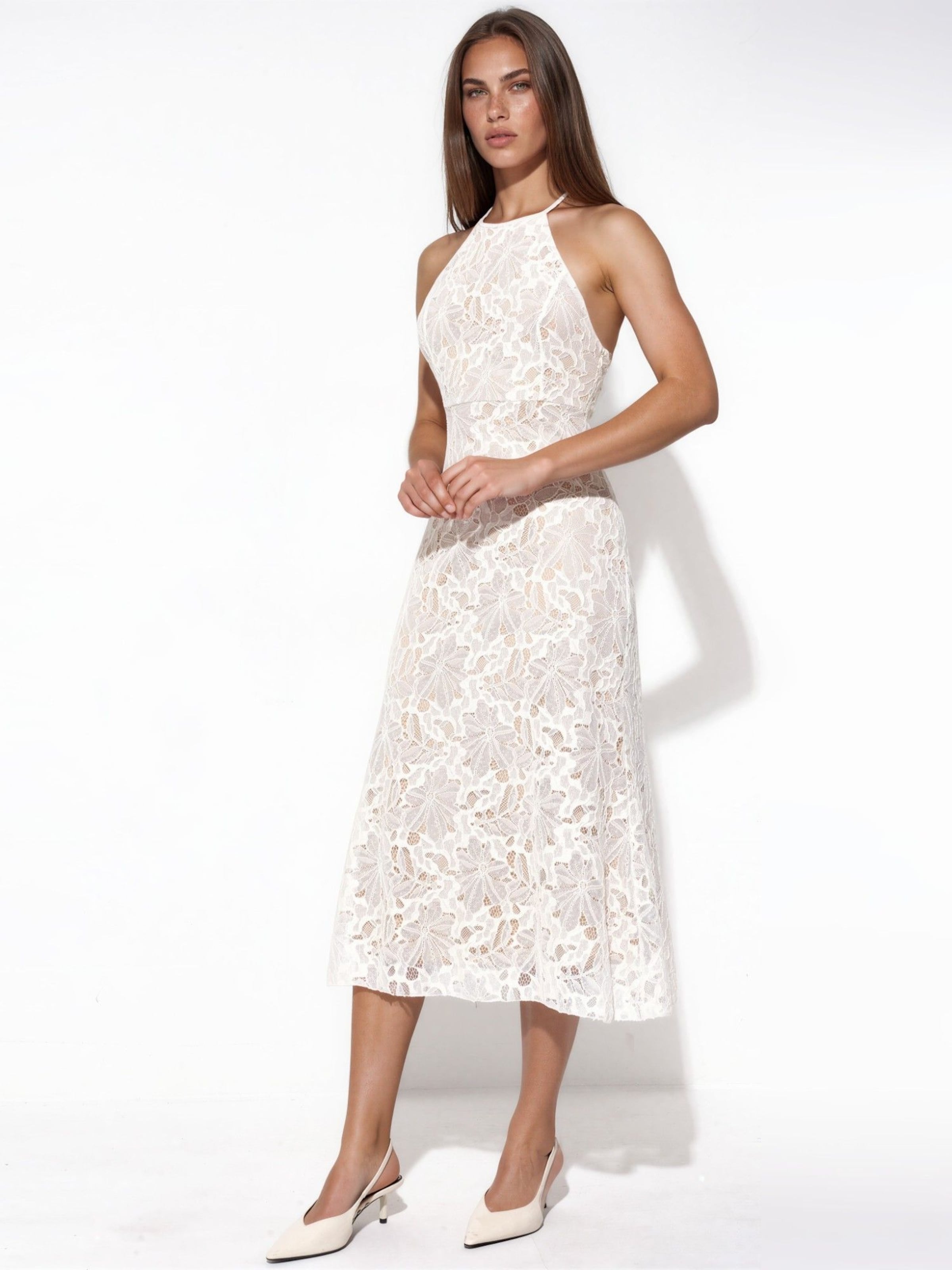 Hiccup - Vestido em branco: frente