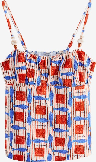 Next Toppi värissä kuninkaallisen sininen / kirkaanpunainen / offwhite, Tuotenäkymä