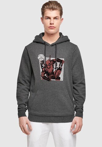 ABSOLUTE CULT Sweatshirt 'Deadpool - Tacos Breaktime' in Grey: front