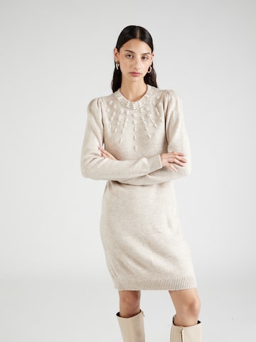 Robes en maille 'BRIANNA' ONLY en beige : devant