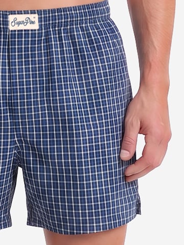Sugar Pine Boxer ' Mix Karos ' in Blau