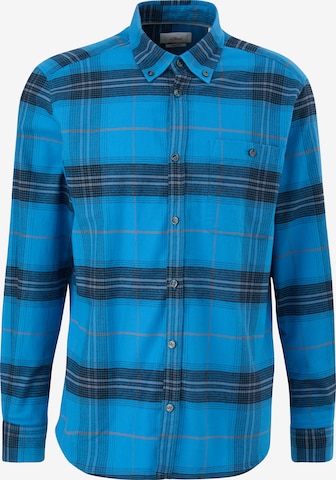 s.Oliver Button Up Shirt in Blue: front