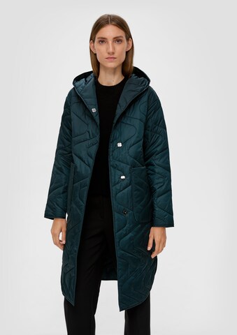 s.Oliver BLACK LABEL Between-Seasons Coat in Green: front