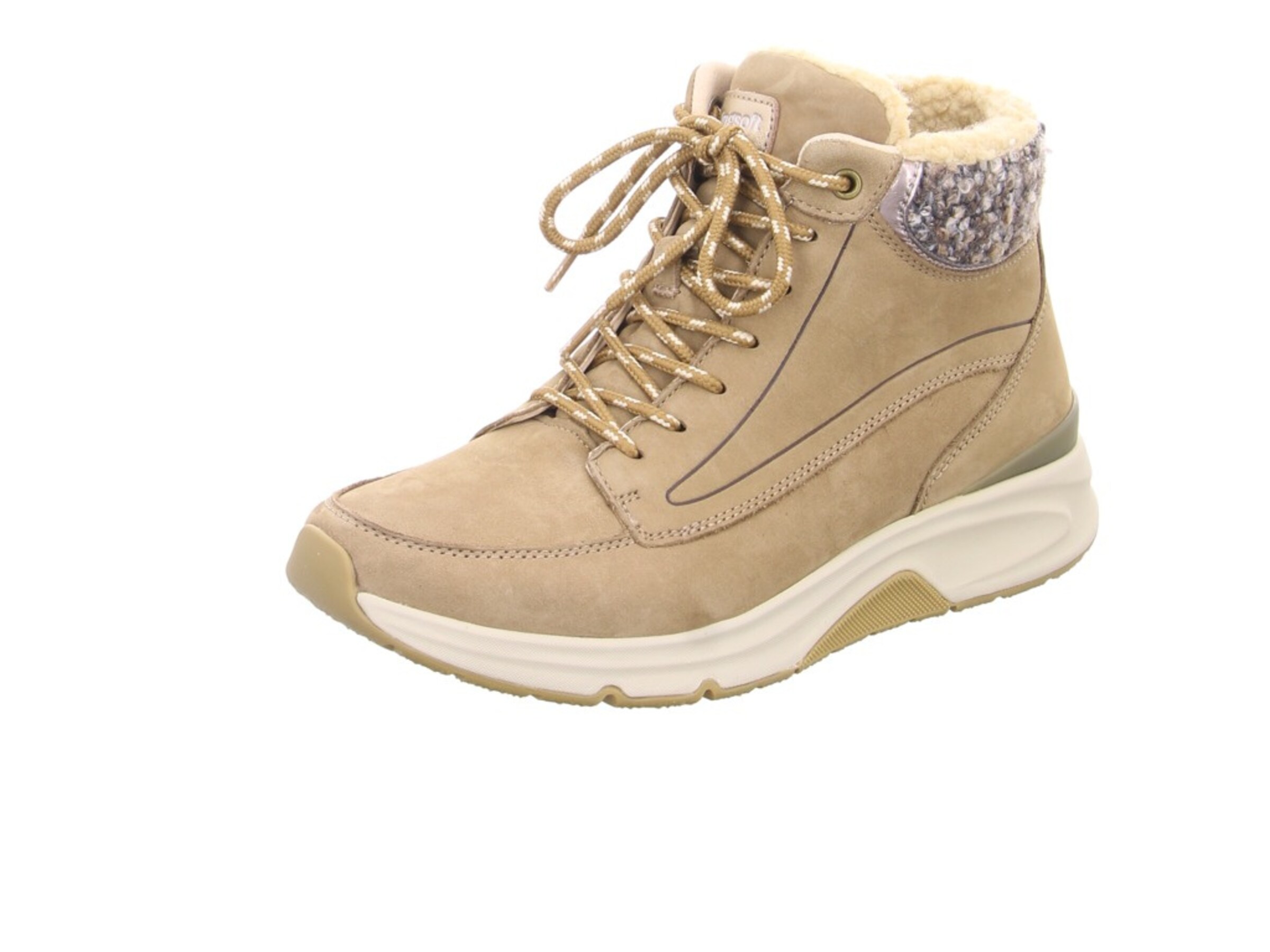 Gabor Rollingsoft Lace-up bootie in Brown: front