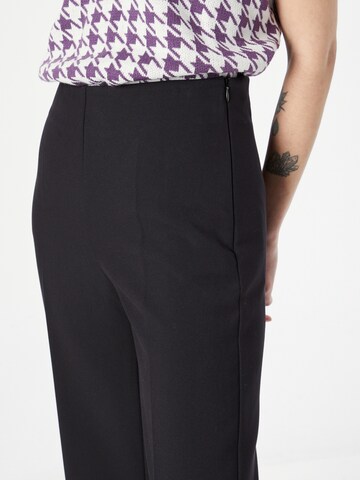 Lindex Regular Trousers with creases 'Lykke' in Black