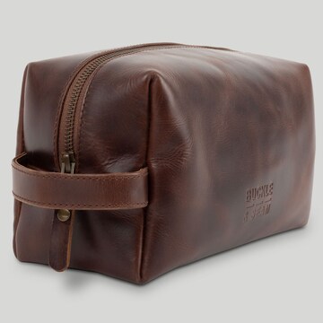 Buckle & Seam Toiletry Bag 'Everest' in Brown