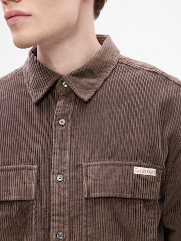 Calvin Klein Jeans Rovný strih Košeľa - Sivá