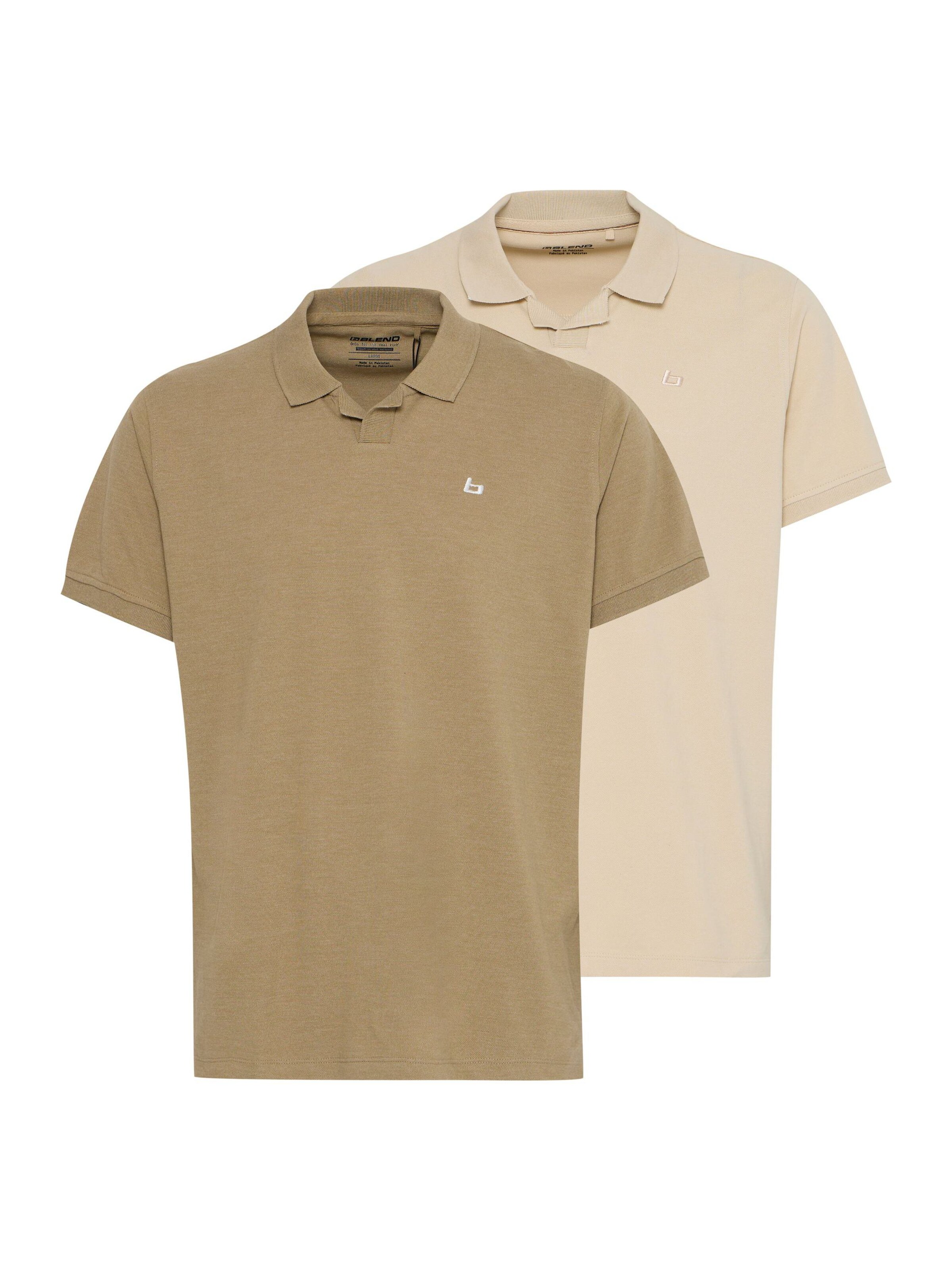 BLEND Poloshirt in Beige: Vorderseite