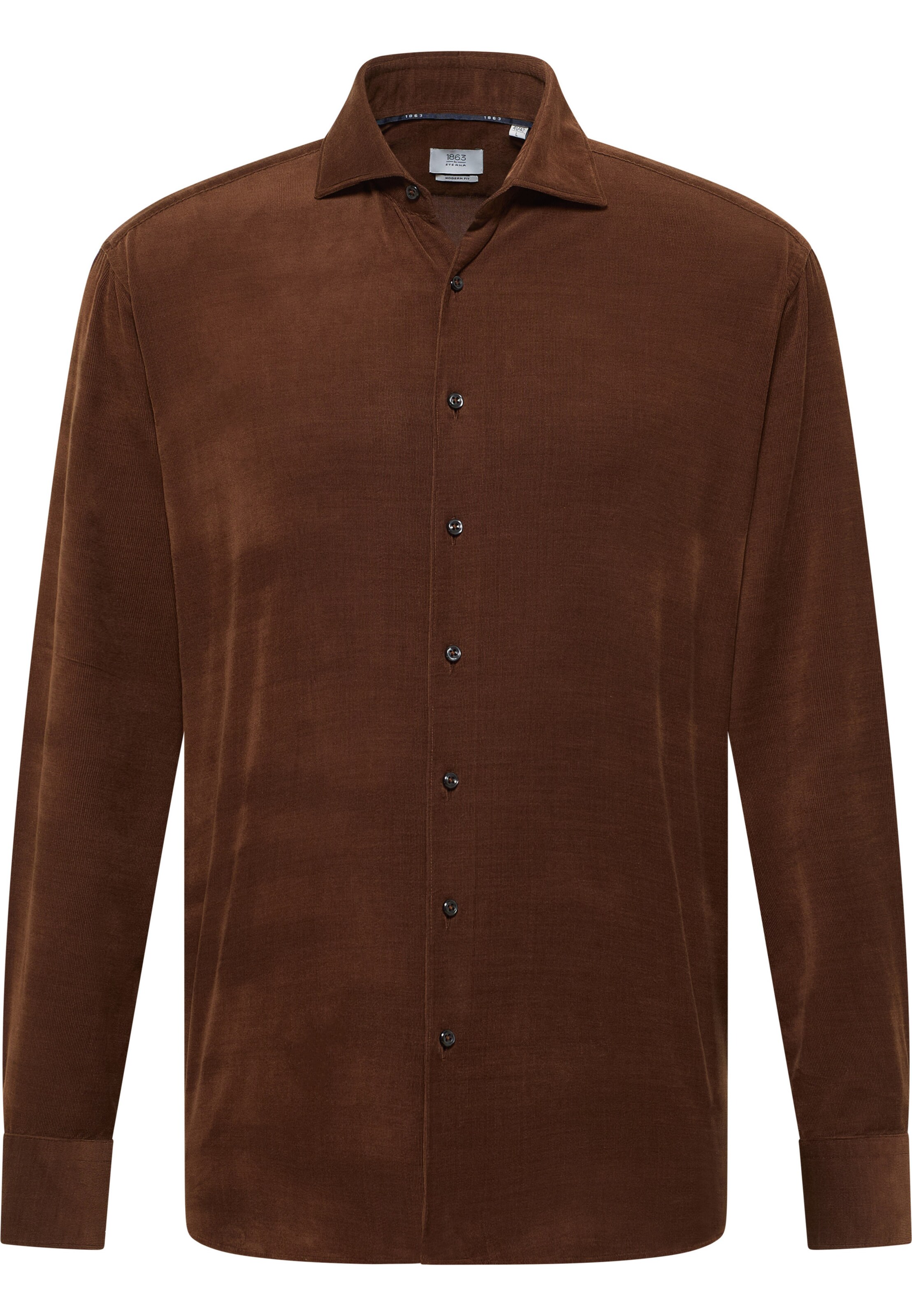 ETERNA Regular Fit Hemd in Braun: Vorderseite