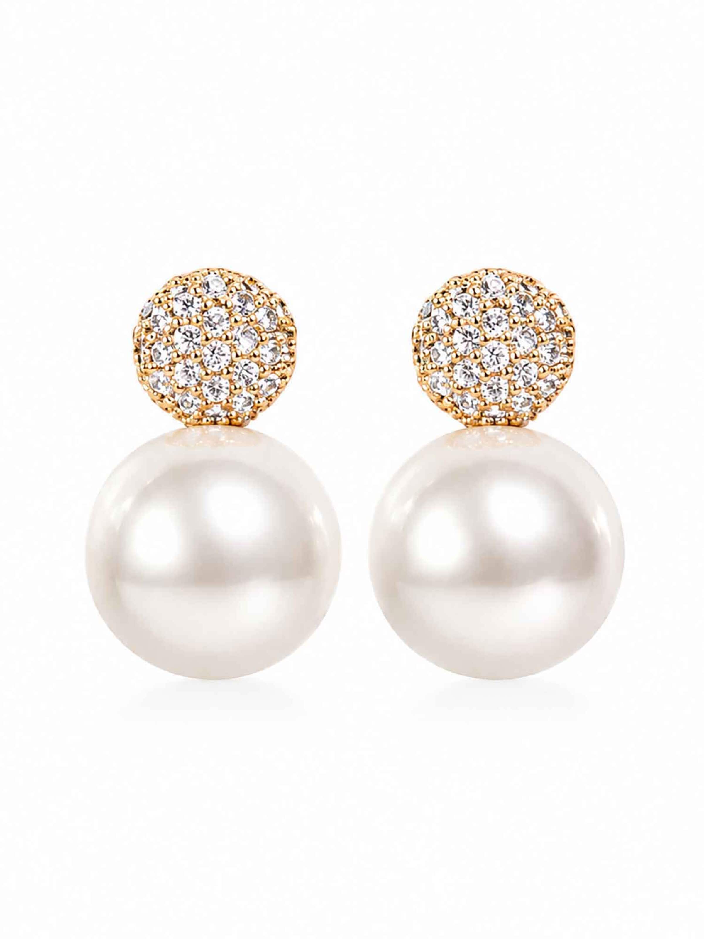 Boucles d'oreilles 'Saffira Earrings' RteRme en or : devant