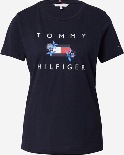 Tricou TOMMY HILFIGER pe albastru cer / albastru închis / roșu / alb, Vizualizare produs