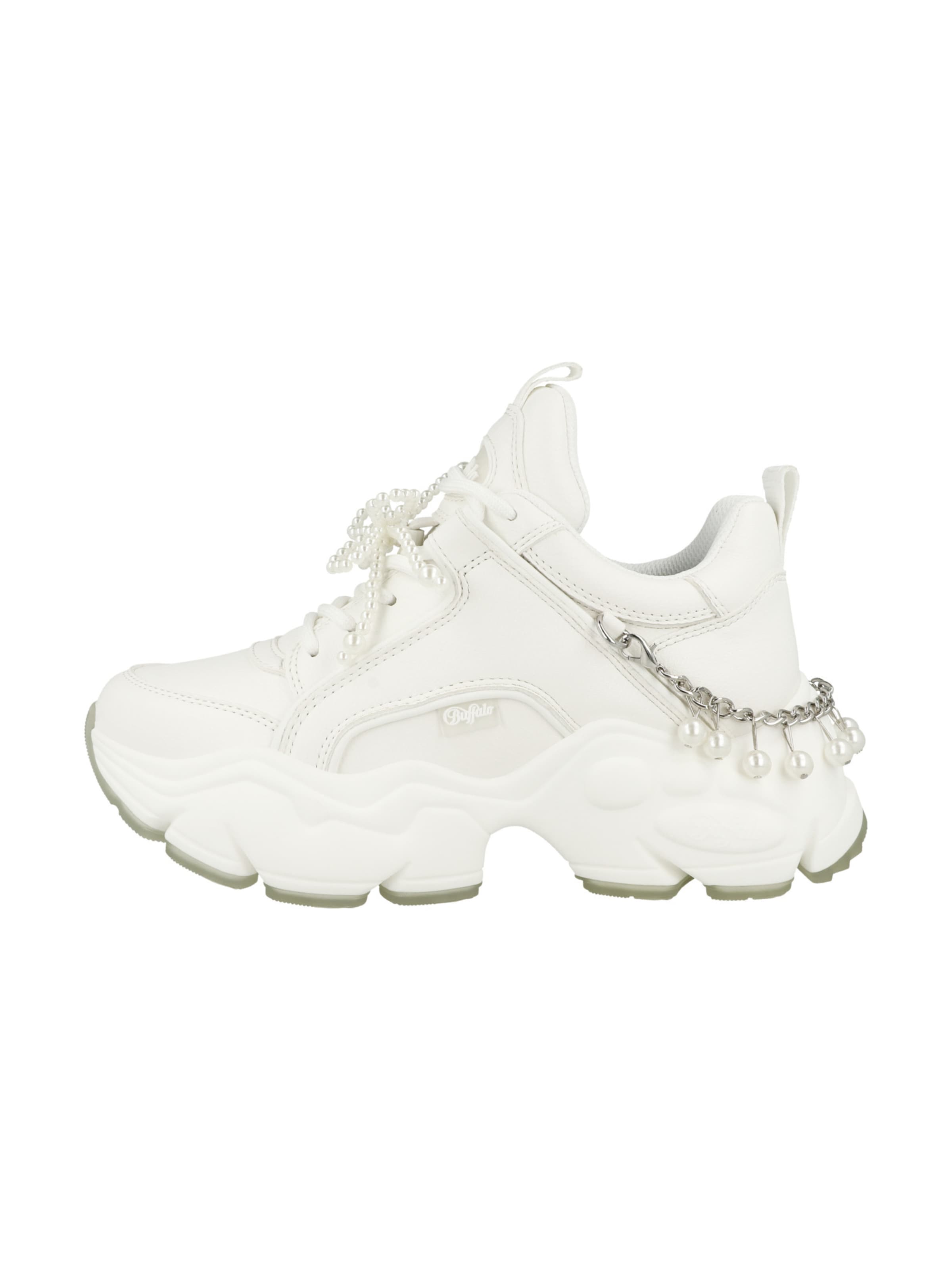 BUFFALO Sneakers 'Binary Chain Pearl' in White