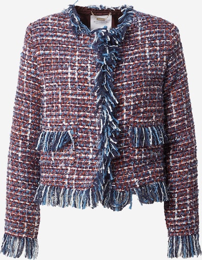 Rich & Royal Cardigan en XS en bleu / orange / lie de vin / blanc, Vue avec produit