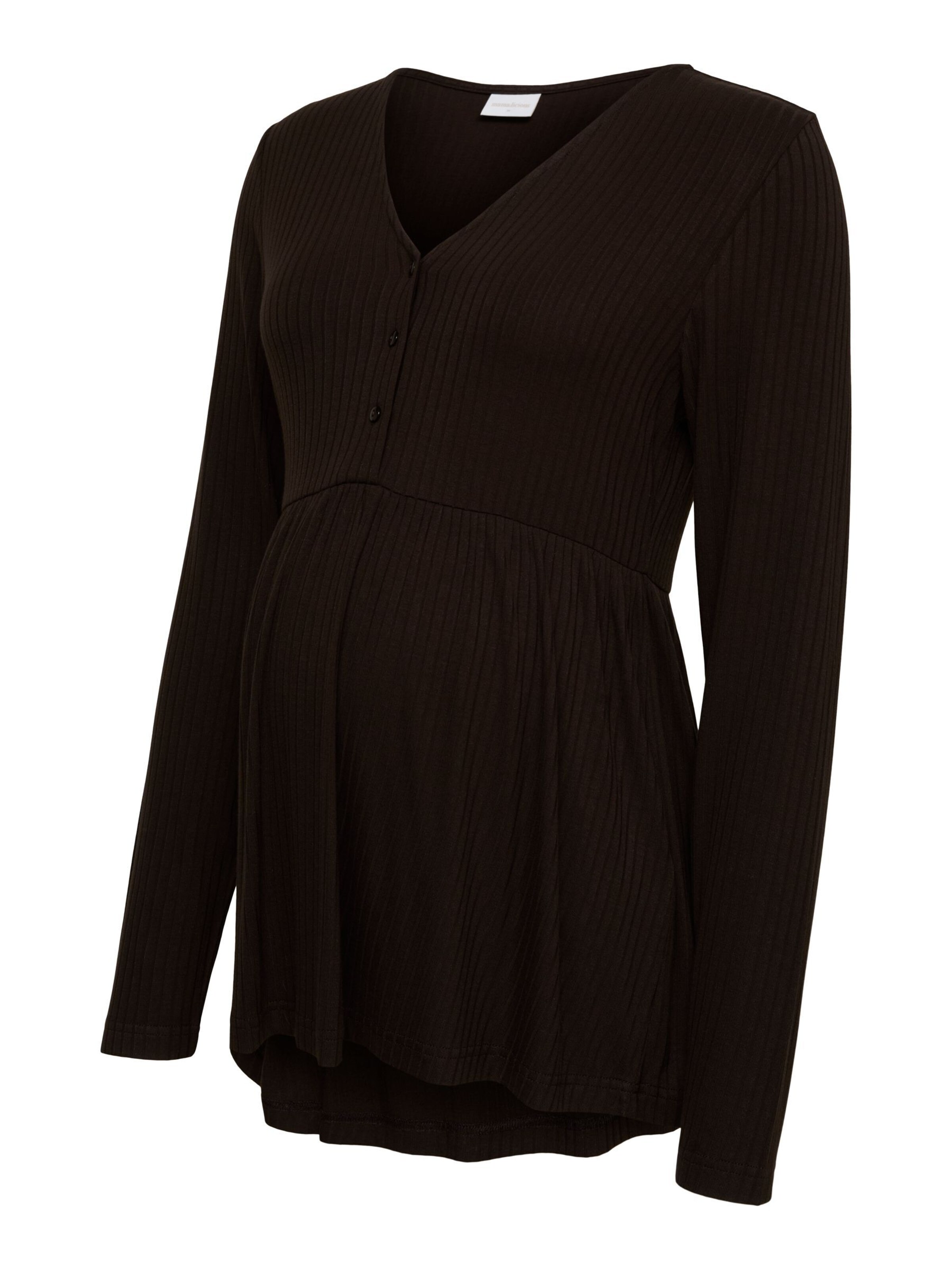 MAMALICIOUS Shirt in Bruin: voorkant