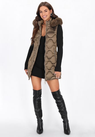 faina - Colete em castanho