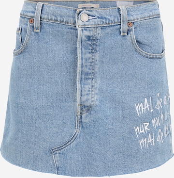 Levi's® Upcycling Jeansrock 'Wavvyboi Design' in Blau: predná strana