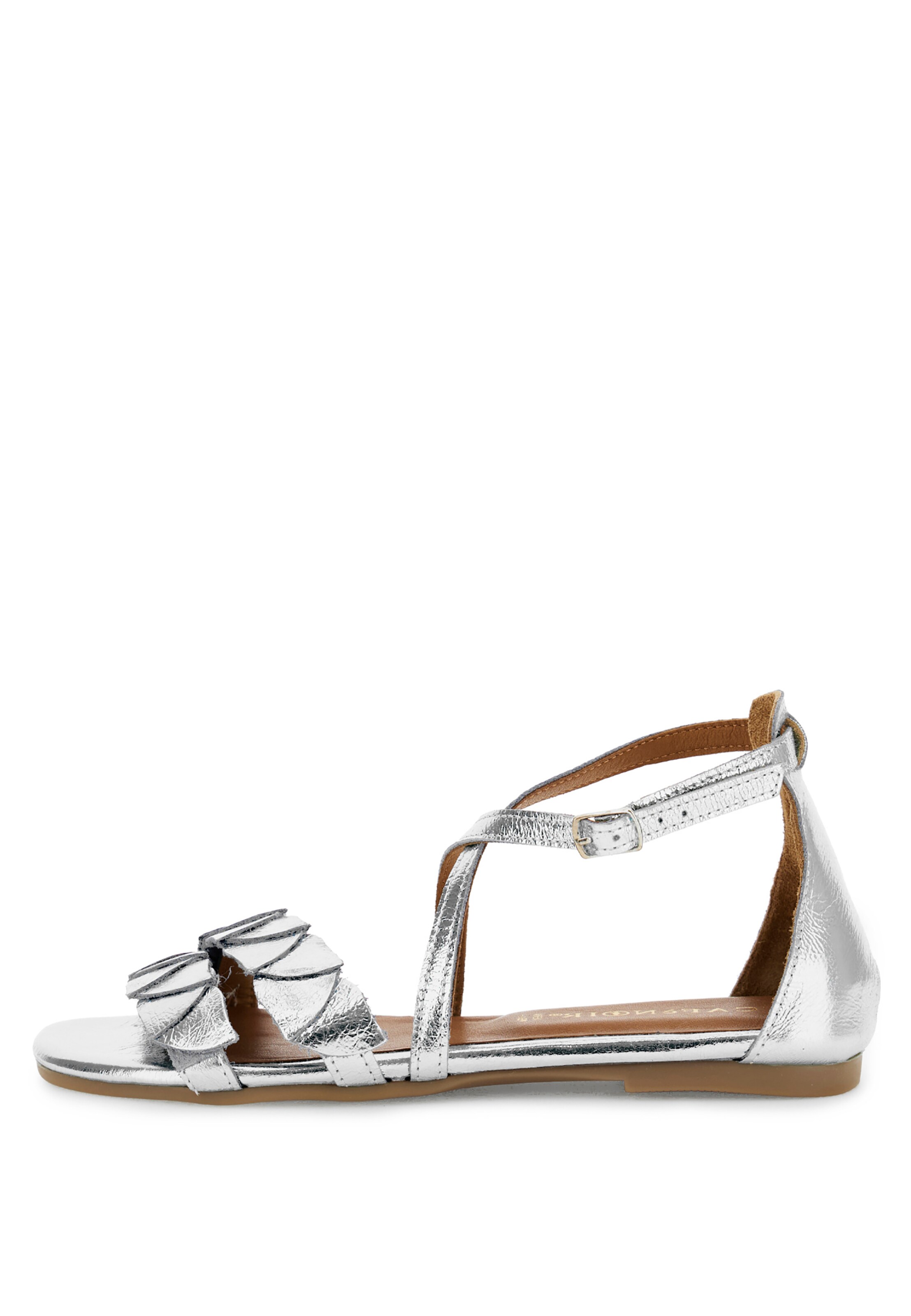 Sandales CAFè NOIR en argent : devant