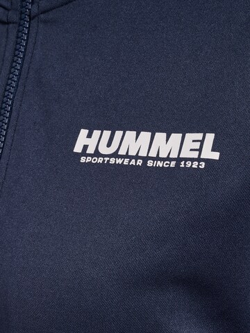 Hummel Athletic Zip-Up Hoodie 'Legacy Poly' in Blue