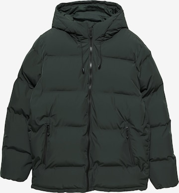 Pull&Bear Winter jacket in Black: front