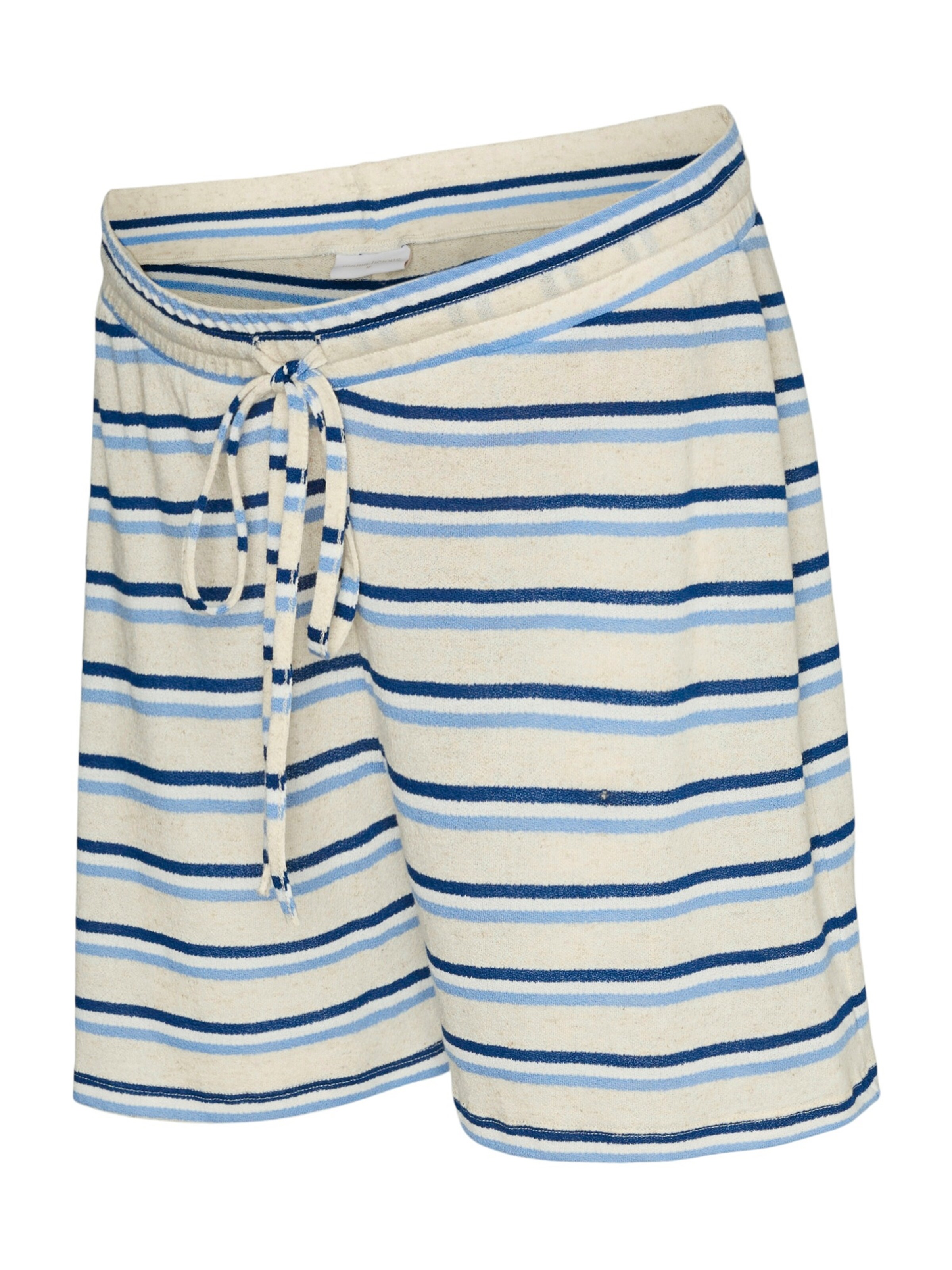 MAMALICIOUS Broek 'MLNARA' in de kleur Beige / Navy / Lichtblauw, Productweergave