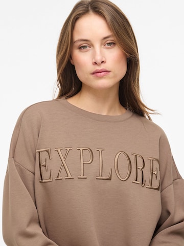 VILA Sweatshirt 'VIReflect' i brun