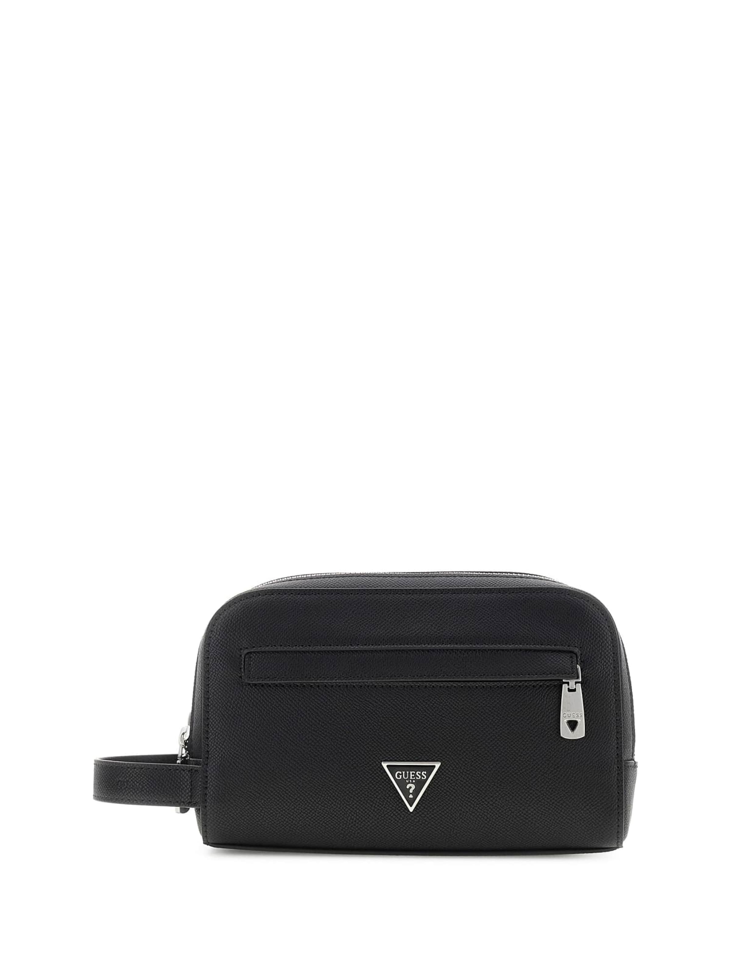Nécessaire 'MILANO' di GUESS in nero: frontale